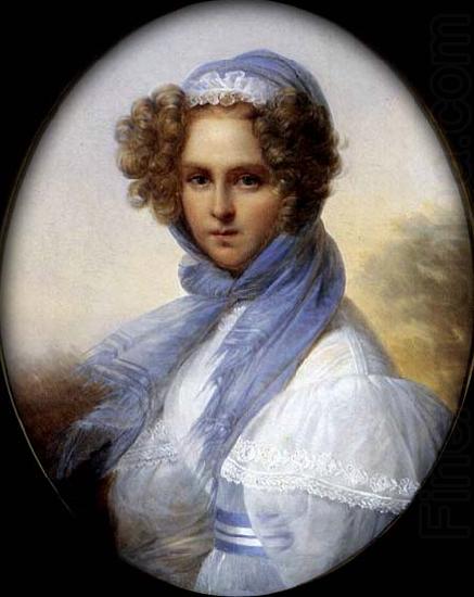 KINSOEN, Francois Joseph Presumed Portrait of Miss Kinsoen china oil painting image